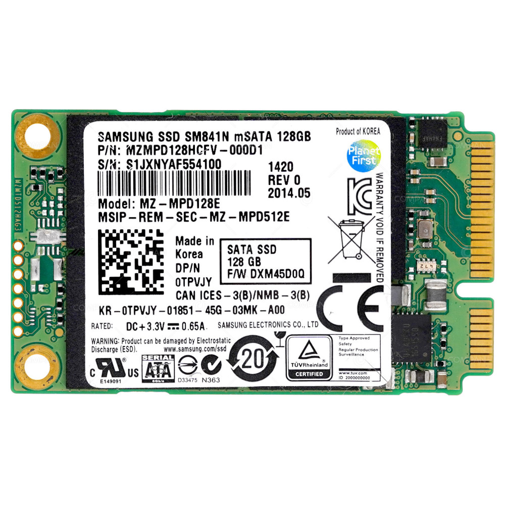 TPVJY DELL FLASH SSD 128GB MSATA 6G NAND
